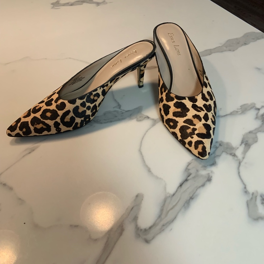 Essex Lane calf hair mules